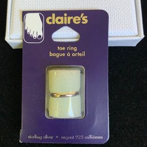 NWT Claire’s sterling silver toe ring. Smooth design.